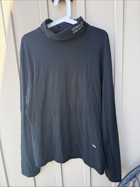 Versace Jeans Couture Tops - Versace Jeans Couture Vintage Cotton Black Turtleneck Long Sleeve